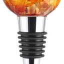 Flower Wine Stopper, Resin Flower Wine Bottle Stopper Decor, Floral Wine Cute Stoppers for Wine Bottles for Kitchen Wedding,Holiday,Birthday,Party and Gift (Yellow)