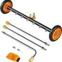 VEVOR 24" Pressure Washer Undercarriage Cleaner, Stainless Steel Surface Cleaner for Pressure Washer, 4000 Max PSI, Angle Adjustment Gear, 7 Spray Nozzles, 2 Extended Wands for Driveway, Patio, Deck
