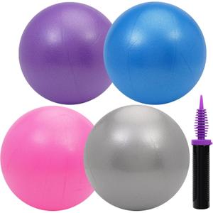 4 Pack Small Exercise Ball, 9 Inch Mini Pilates Ball, Mini Yoga Ball for Pilates, Yoga, Core Training, Stretching, Physical Therapy, Ab Workouts,Stability, Improves Balance
