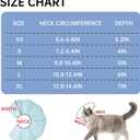 Touchdog Soft Cat Cone Collar, Waterproof Recovery Collar for Cats After Surgery, Lightweight Elizabethan Collar for Kittens, (Blue, XL)