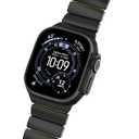 NewWays Stainless Steel & Silicone Hybrid Band for Apple Watch Ultra 3 2 1 (49mm) & Series 11 10 9 8 7 6 5 4 SE 46mm 45mm 44mm Link Bracelet Magnetic Clasp Sport Metal Strap for Men