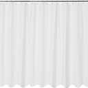 Mrs Awesome Embossed Microfiber Extra Wide Shower Curtain Liner 108 x 72 inches, Soft Fabric Shower Curtain Washable and Water Repellent,108x72, White