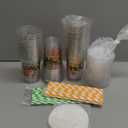 Pickmesh 50 Pcs Cutie Baby Shower Party Plastic Cup 12 oz a Little Cutie Is on The Way Thick Clear Cup Lids Straws Baby Shower Gender Reveal Party Supplies Decorations