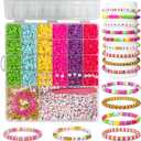 ParsNuntio Colorful DIY Craft Clay Beads Kit - Birthday Party Assorted Clay Beads - Festival Art Craft Clay Beads for Party Supplies Decor DIY Crafts - 1 Box