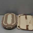Adult Lunch Box Set, Five Compartments, Stainless Steel Construction, Easy to Clean, Heats Food by Adding Hot Water.