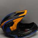 ROCKBROS Kids Full Face Helmet Kids Bike Helmets Lightweight Toddler Mountain Bike Helmet Detachable for MTB BMX Skating Cycling Scooter Safety Bicycle Helmets for Youth Child Boys Girls Ages 3-16 (Black Orange)