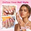 UNA GELLA Short Almond Nail Tips: 450PCS Short Fake Acrylic Nail Tips 15 Sizes Soft Pre-shape Press On Nails Almond For Full Cover Nails Extension Home DIY Salon