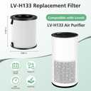 2 Pack LV-H133 Replacement Filter Compatible with LEVOIT LV-H133 Air Purifier, Multi-layer Main Filter, Part No. LV-H133-RF