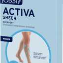 JOBST Activa Sheer 15-20 mmHg Compression Socks Knee High, Closed Toe, Silky Beige, Medium