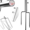 Beach Umbrella Sand Anchor with 3 Nails, Metal Sun Umbrella Holder, Outdoor Umbrella Stand Steel Anchor for Beach Grass Sand, Suitable for Umbrella Under 1.18 inches