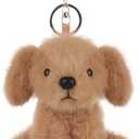 Apricot Lamb Plush Labrador Dog Puppy Stuffed Animal Soft Keychain for Kids Bag, Purse, Backpack, Handbag
