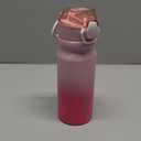 BJPKPK 18oz Insulated Water Bottle with Straw Stainless Steel Double Wall Water Bottles BPA Free Leak Proof Thermal Flask with Lockable Flip Lid and Soft Silicone Spout,Cherry Blossom