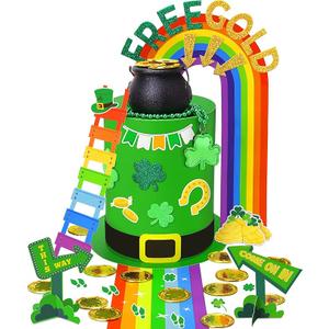 Boutrele Leprechaun Trap Kit for Kids,Catch a Leprechaun Trap Kit,St Patrick’s Day Decorations Party Supplies DIY Craft Kids Classroom Activity