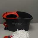 O-Cedar EasyWring Microfiber Spin Mop, Bucket Floor Cleaning System, Red, Gray, Standard