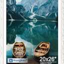 Hongkee 20x26 Picture Frame, Distressed White Wood Style, Wall Mounting