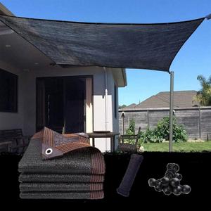7x9 FT Shade Cloth -for Garden Plants,90% Sunblock Shade Neting Cover with Grommets,Sun Shade Sail Rectangle Sand Block Outdoor Sun Shade 185GSM (Black)