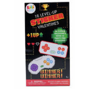 Lolli & Pip™ Video Games Sticker Valentines Day Cards, 16 ct   2 Pack