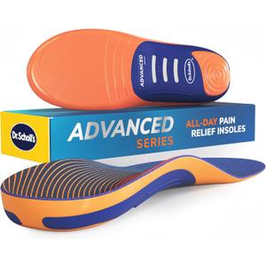 Dr. Scholl’s Advanced Pain Relief Insoles for Men & Women, Heavy Duty Orthotics Inserts for Work Shoes & Boots, Plantar Fasciitis & Arch Support, Shock-Absorbing, Supports up to 150kg, E UK 7.5-8 