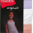 Hanes Girls' Originals Supersoft Bikini Underwear, Modal Rib Panties for Girls, 6-pack, Size 8