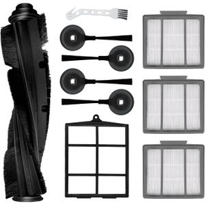 Spare Replacement Parts for Shark ION Robot AV751 AV752 AV753 S87 R85 RV850, RV850WV Vacuum Cleaner Accessory Kit Pack of 4 Side Brushes,1 Main Brush, 3 Pre-Motor Filter, 1 Cleaning Gear