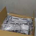 Easel Stand for Sign, Black Vintage Decorative Adjustable Floor Metal Display Easel with Chain Support for Wedding Signs, Art, Posters, Pictures, Welcome Signs, Suitable for Home, Parties, Galleries