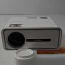 Mini Projector with WiFi and Bluetooth, 450ANSI 1080P FHD Home Movie Projector, Portable Outdoor Projector with 250" Display+Zoom, Compatible w/Phone//Laptop/TV Stick-Indoor&Outdoor (White)
