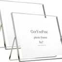 Silver Floating Picture Frames Set of 2,For Picture 10x8''For 9x7''2PK Horizontal, Tabletop Shelf Photo Frame, Classy For Holiday, Wedding, Home or Office Decor