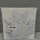 OuMuaMua Winter Christmas Hanging Snowflake Decorations, 12PCS Snowflakes Garland & 12PCS 3D Glittery Large White Snowflake for Christmas Winter Wonderland Holiday New Year Party Home Decorations