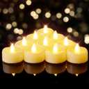BEICHI Flameless Candles, Tea Lights Battery Operated, No Flickering Votive Candles LED Tea Lights for Halloween Christmas Wedding Home (100 Pack, Ivory Shell) (Ivory Base- Warm White Light)