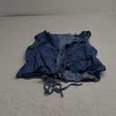 MakeMeChic Women's Plus Size Denim Vest Bowknot Crew Neck Sleeveless Ruffle Hem Y2K Jean Vest Jacket (XX-Large Plus, Blue)