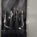 Pefei Tweezers Set - Professional Stainless Steel Tweezers for Eyebrows - Great Precision for Facial Hair, Splinter and Ingrown Hair Removal (Black)