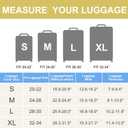 ANNA QUEEN Merry Christmas Luggage Cover, Holiday-Themed Protector with Santa, Gingerbread & Snowman, Stretchable & Washable Travel Sleeve for 20-34 Inch Luggage (#28)