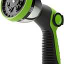 ALMA Garden Hose Nozzle Sprayer with Thumb Control On Off Valve - 10 Spray Pattern Garden Hose Sprayer Nozzle - Perfect Water Hose Nozzle for Outdoor (Green)