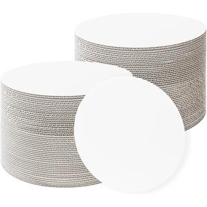 40 Pcs Cake Boards, White Cake Boards 10 Inch Round, Sturdy Thick Corrugated Cardboard Cake Boards, Food Grade Disposable Cake Plates Greaseproof Cake Tray for Cakes Dessert Pies Birthday Party