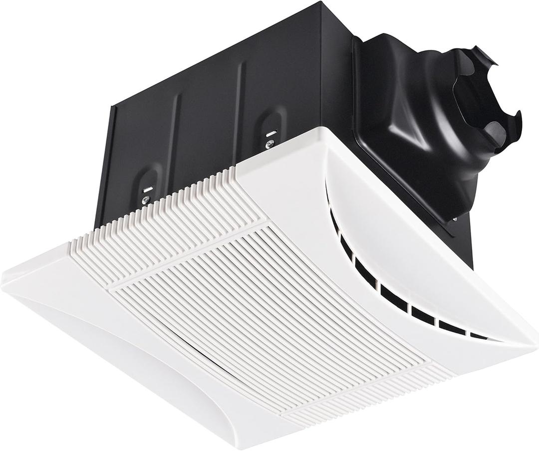 Tech Drive Super-Quiet 90 CFM, 0.8 Sone Bathroom Ventilation and Exhaust Fan (90CFM)