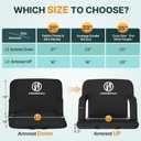 HOPERAN Heated Stadium Seats with Back Support, Dual Control, 1-Pack, 21"