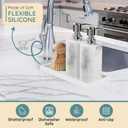 Silicone Countertop Tray  Large 11.8 Bathroom Vanity Organizer for Soap Dispenser, Lotion Bottles, Perfume, Candles, Keys  Shatterproof Sink Tray