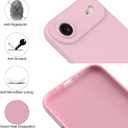 2 x Compatible with iPhone Air Case, Shockproof Liquid Silicone Protective Phone Case with Soft Anti-Scratch Microfiber Lining Ultra Slim Drop Protection Phone Cover (Pink)
