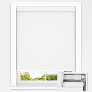 UNISHADES No Tools No Drill Cordless Blackout Roller Shades for Indoor Windows, Easy to Install, Darkens Rooms, Blocks Heat, and Protects Against UV Rays, Window Size 45 W 72" H White