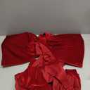 Big Wall Bow Decorations 39 x 72 Inch Giant Birthday Party Decor Ribbon Hanging Tie Bow Decor for Coquette Party Baby Shower Wedding Bridal Bachelorette Supplies(Red,Velvet,Weeding)