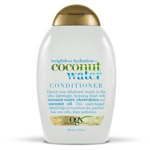 OGX Weightless Hydration + Coconut Water Conditioner, 13 Ounce Bottle Sulfate-Free Surfactants