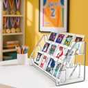 Magnetic Card Holder 3-Tier, Card Display Stand Clear Acrylic Trading Sports Card Display
