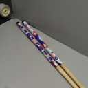 Kids Short Pool Cue Set of 2, Canadian Maple Wood, (48 Inch) with UV-Printed Fun Designs and Leather Tip