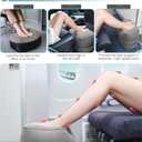 JefDiee Inflatable Foot Rest Pillow, Kids Airplane Bed, Adjustable 3 Layers Height Leg Rest Pillow, Airplane Travel Essentials Great for Office, Home, Trains, Cars (Grey)