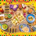 Baderke 24 Pcs Single Taco Holder Stand Black Plastic Tray Plates Mexico Taco Holder for Tuesday Night Carnival Backyard Party Supplies, Dishwasher Microwave Safe