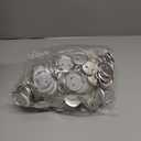 BEAMNOVA 500 Sets of Round Button Parts Supplies 75mm / 2.95 in (Approx. 3 inch) for Button Maker Machine DIY Pin Maker, Every Set Includes Tinplate Top, Plastic Clip Bottom & Plastic Film