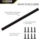 2 Pack – 42'' Premium Aluminum Door Sweep with Nylon Brush, Seals Gaps Up to 5/8", Dark Bronze Anodized Aluminum Door Sweep, UL Fire-Certified, and Built for Long-Term Performance, JS-NB161