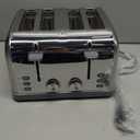 Toaster 4 Slice, Extra Wide Slots, Stainless Steel with High Lift Lever, Bagel and Muffin Function, Removal Crumb Tray, 7-Shade Settings with Warming Rack, Silver, Yabano