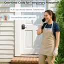 Veise Keypad Door Lock with Handle, Keyless Entry for Front Door & Bedroom, Electronic Lock with Code, Auto-Locking, Easy Installation, Passage Mode, Matte Black