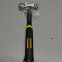 Ball Peen Hammer 16 oz, Drop Forged One Piece Ball Pein Hammer, Metalworking Tool with Forged Steel Construction & Shock Absorbing Grip